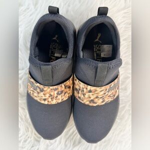 Puma Women’s Size 6 Sophia Slip On Sneakers Leopard Print SoftRide Soft Foam
